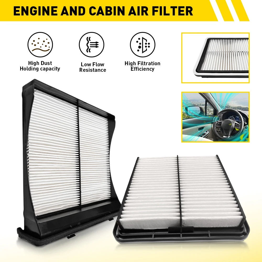Combo Set Engine Cabin Air Filter for Subaru Forester WRX Impreza XV Crosstrek (2009–2018)