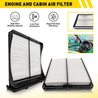 Combo Set Engine Cabin Air Filter for Subaru Forester WRX Impreza XV Crosstrek (2009–2018)