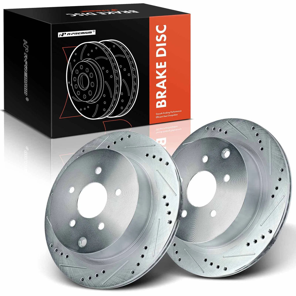 Rear Drilled Brake Rotors for Nissan Murano Pathfinder Quest (2003–2008)