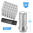 Chrome M14x1.5 Spline Lug Nuts With Key for Chevy GMC (2007–2014)