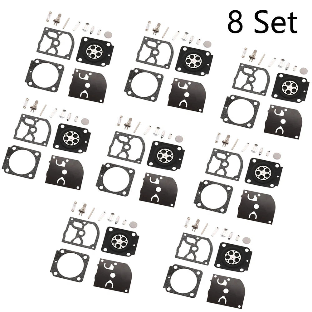 Set of 8 Carburetor Diaphragm Repair Kit for ZAMA RB-100 STIHL HS45 FS55 FS38 BG45