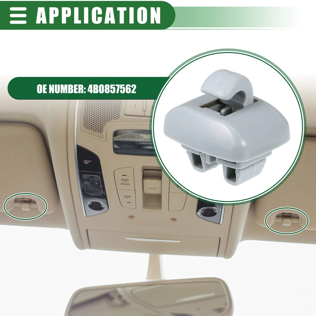 Sun Visor Holder Clip for Audi A6 Quattro (1998–2005) No. 4B0857562 Gray