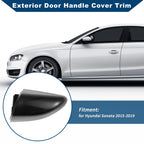 Exterior Door Handle Cover Trim for Hyundai Sonata (2015–2019) Black ABS