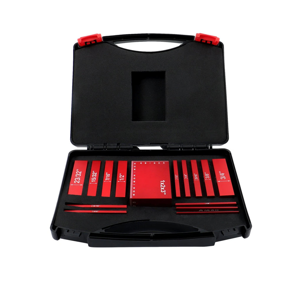 15-Piece Gauge Block Set for Woodworking Tools