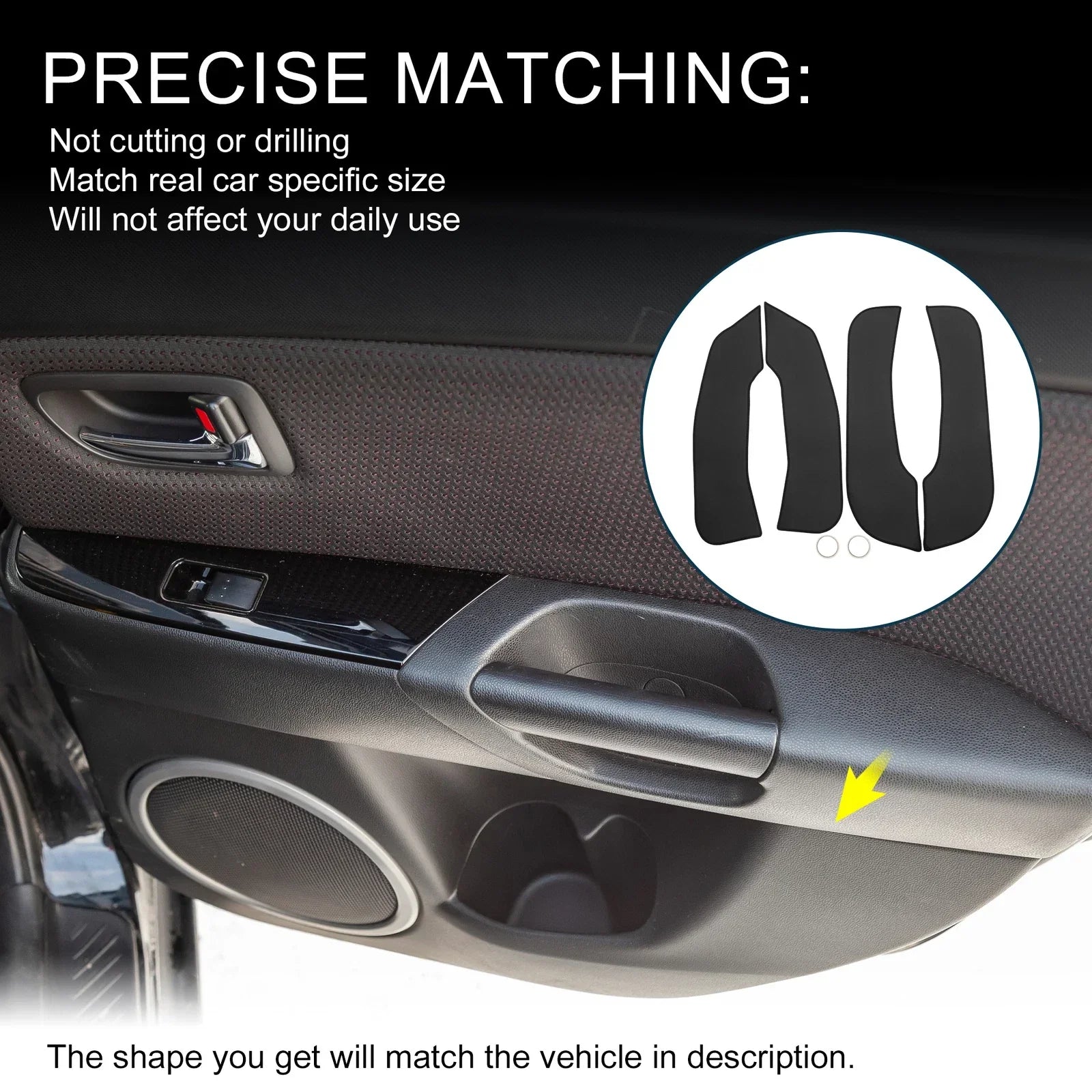 Leather Anti Kick Pad Sticker for BMW 6 Series Gran Turismo GT 630