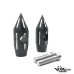 1" Black Motorcycle Spike Handlebar Risers for Universal Models (25mm, 5")