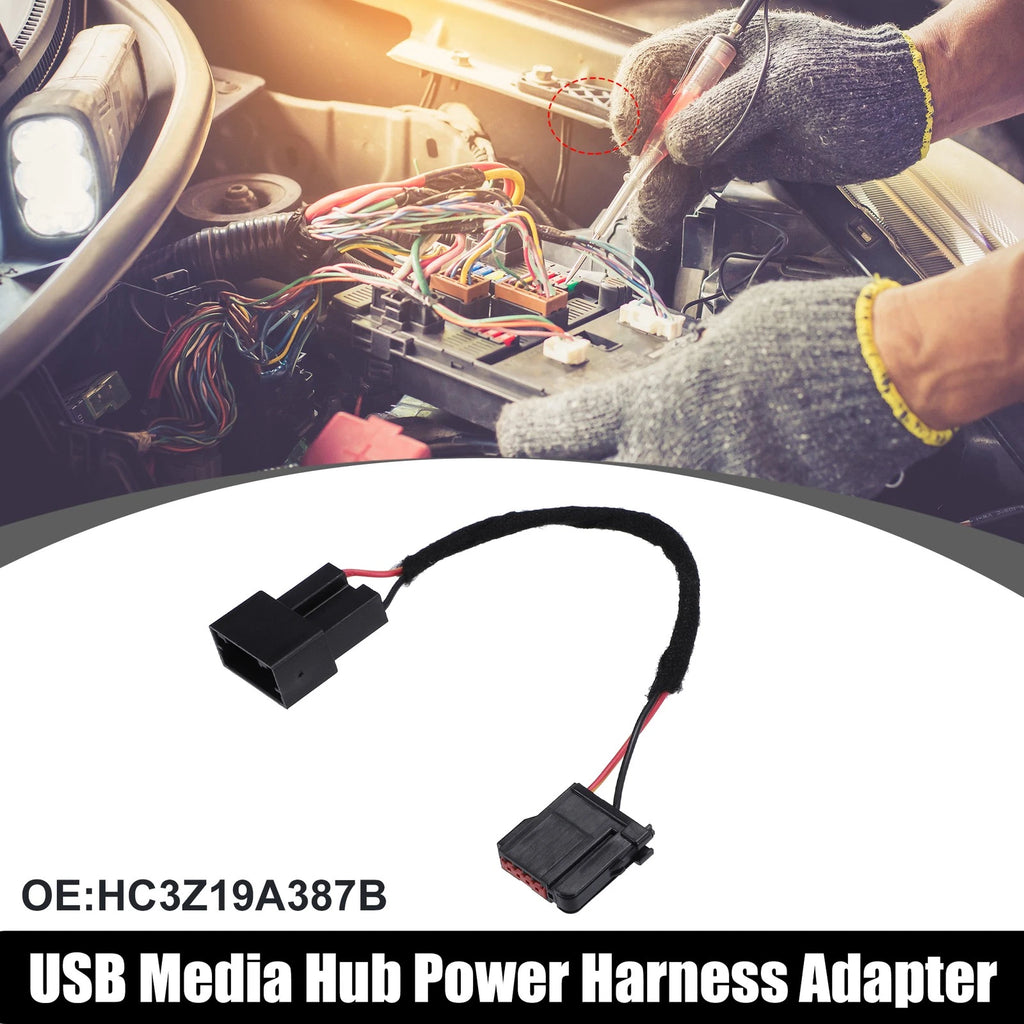 USB Media Hub Power Harness Adapter for Ford (No.HC3Z19A387B)