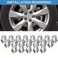 Set of 20 Chrome 12x1.5 Lug Nuts for Toyota Tacoma, Corolla, RAV4, FJ Cruiser, Yaris