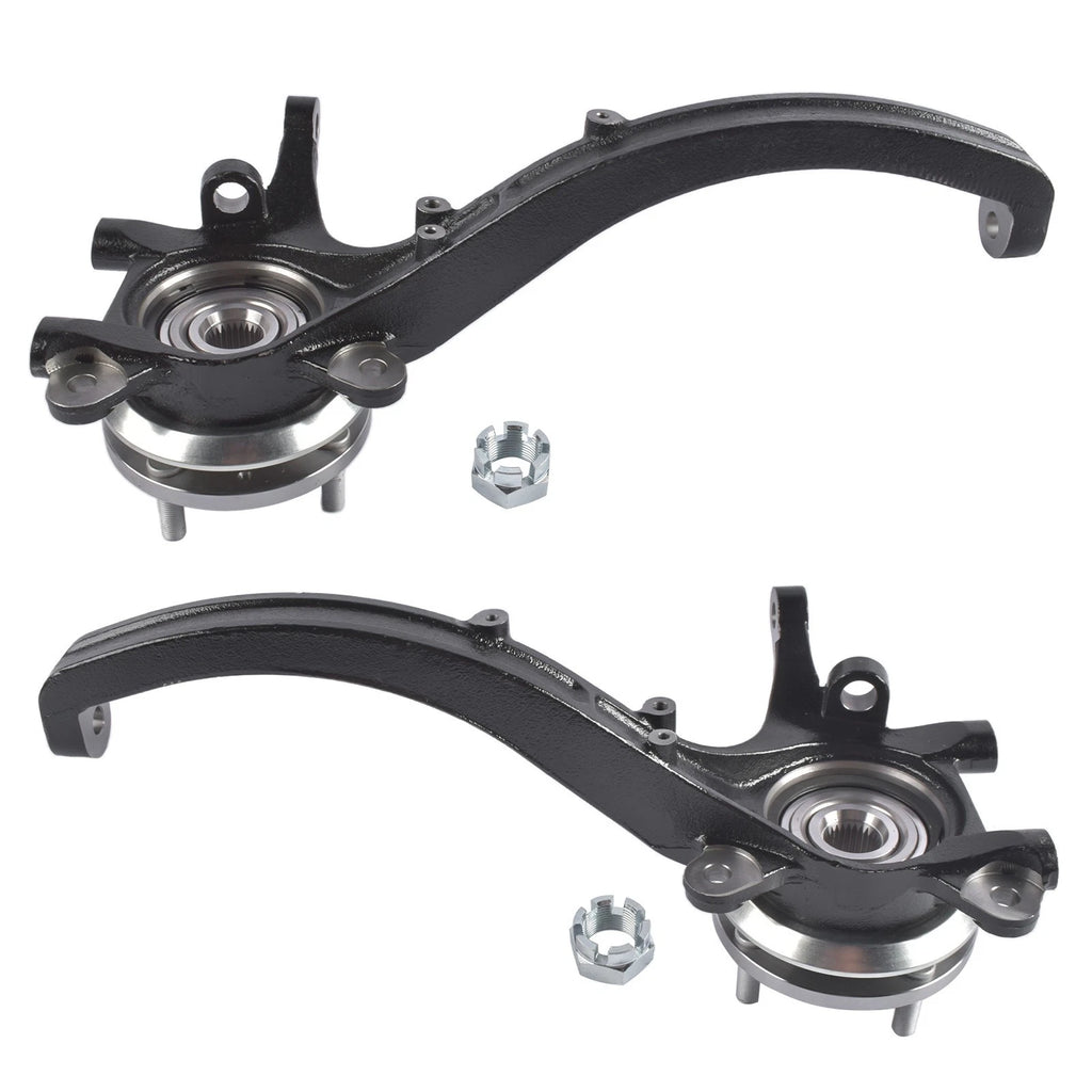 2X Front Steering Knuckle & Hub Bearing Assembly for Hyundai Sonata, Optima (2002–2005)