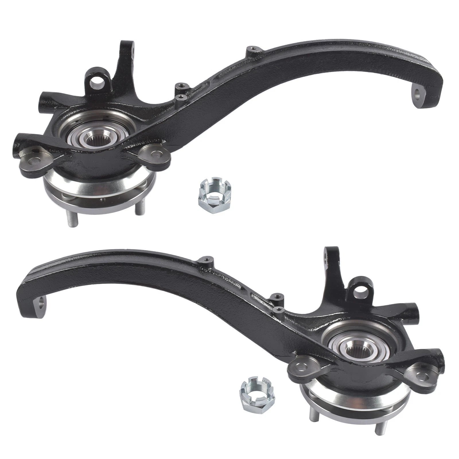 2X Front Steering Knuckle & Hub Bearing Assembly for Hyundai Sonata, Optima (2002–2005)