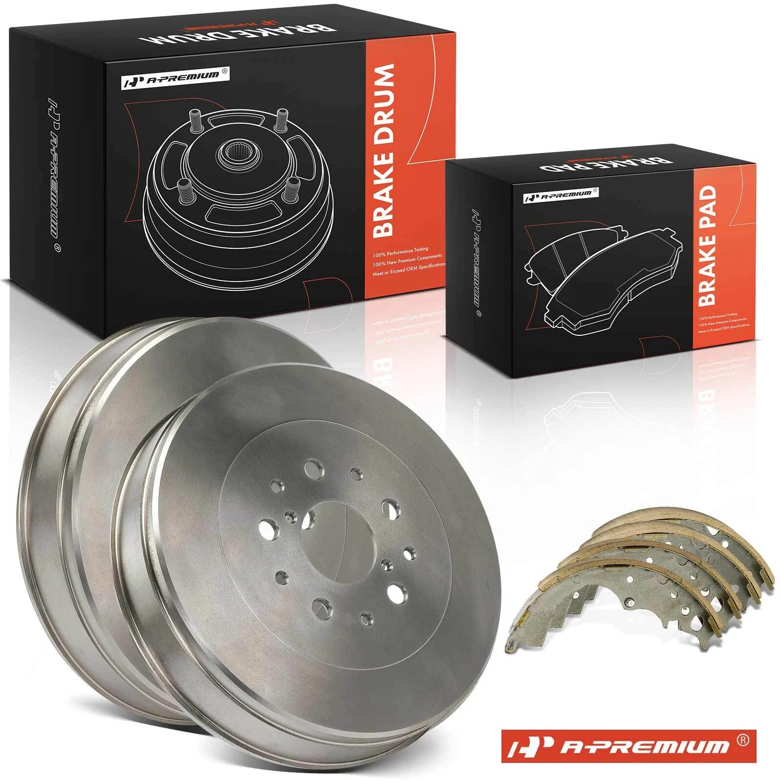 Ceramic Rear Brake Shoe & Brake Drum for Toyota Sienna (2004–2010)