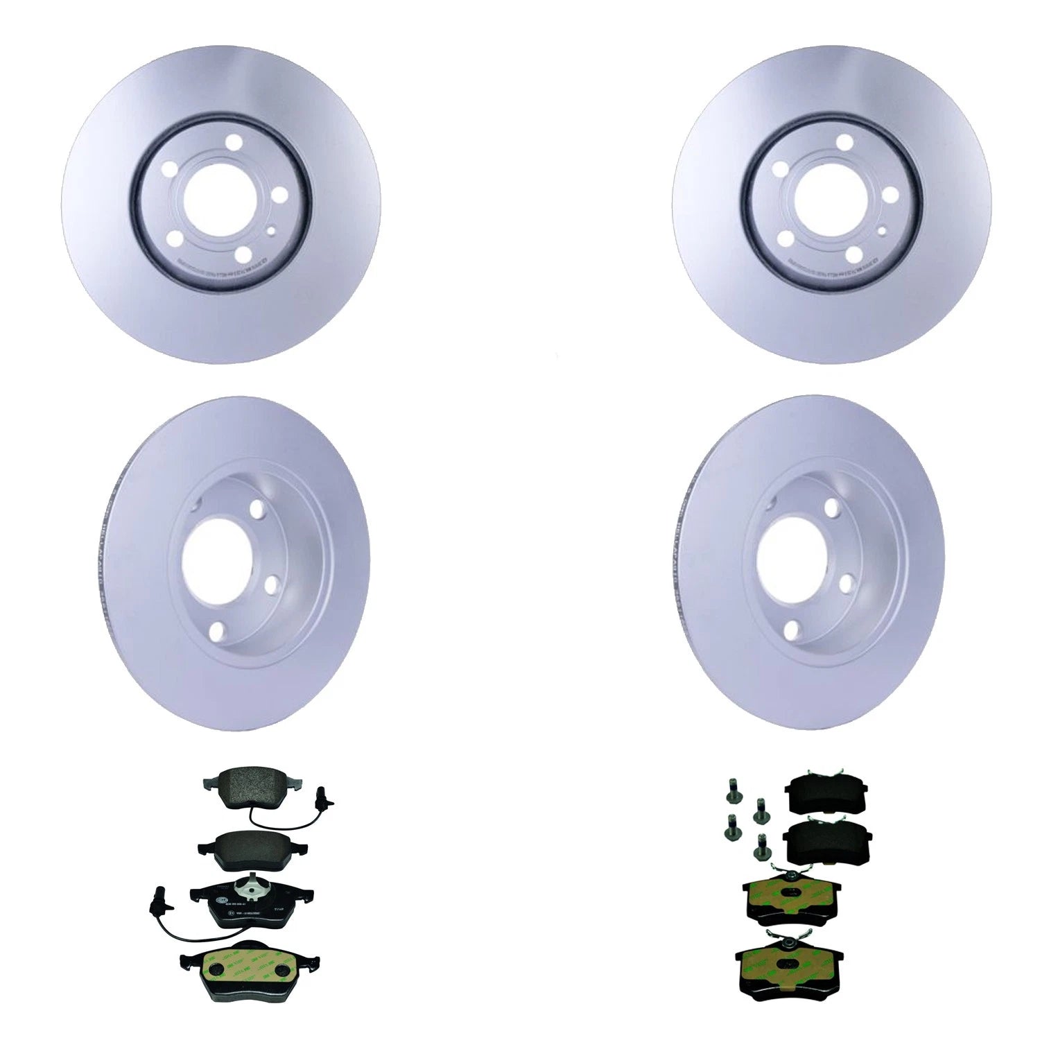 Hella Front & Rear Low-Met Disc Brake Pad Kit for Audi A6 Quattro (1998–2005)