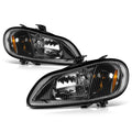 Set of 2 Black Housing Amber Side Headlights for Freightliner M2 106 112 (2003–2019)