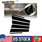 Set of 6 Black Pillar Posts for Dodge Charger (2011–2021)