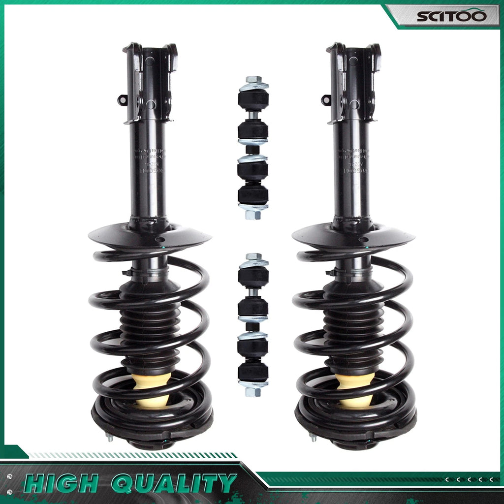 4pc Front Strut w/ Coil Spring & Sway Bar End Link for PT Cruiser (2001–2010)