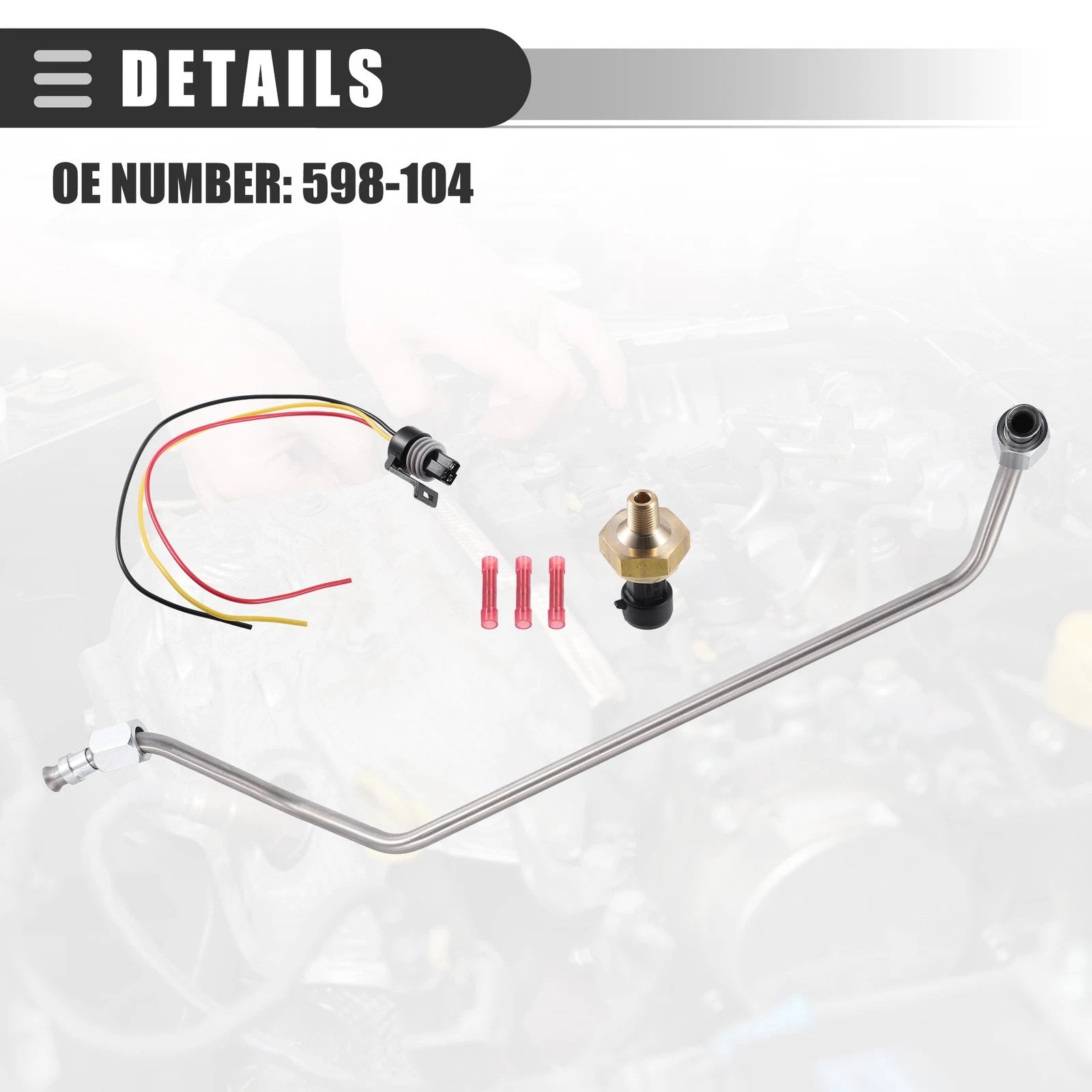 Exhaust Back Pressure EBP Tube Sensor for Ford (F4TZ9D477A)