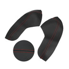 Set of 4 Door Armrest Covers for Honda Civic (2016–2020) Black Red Line