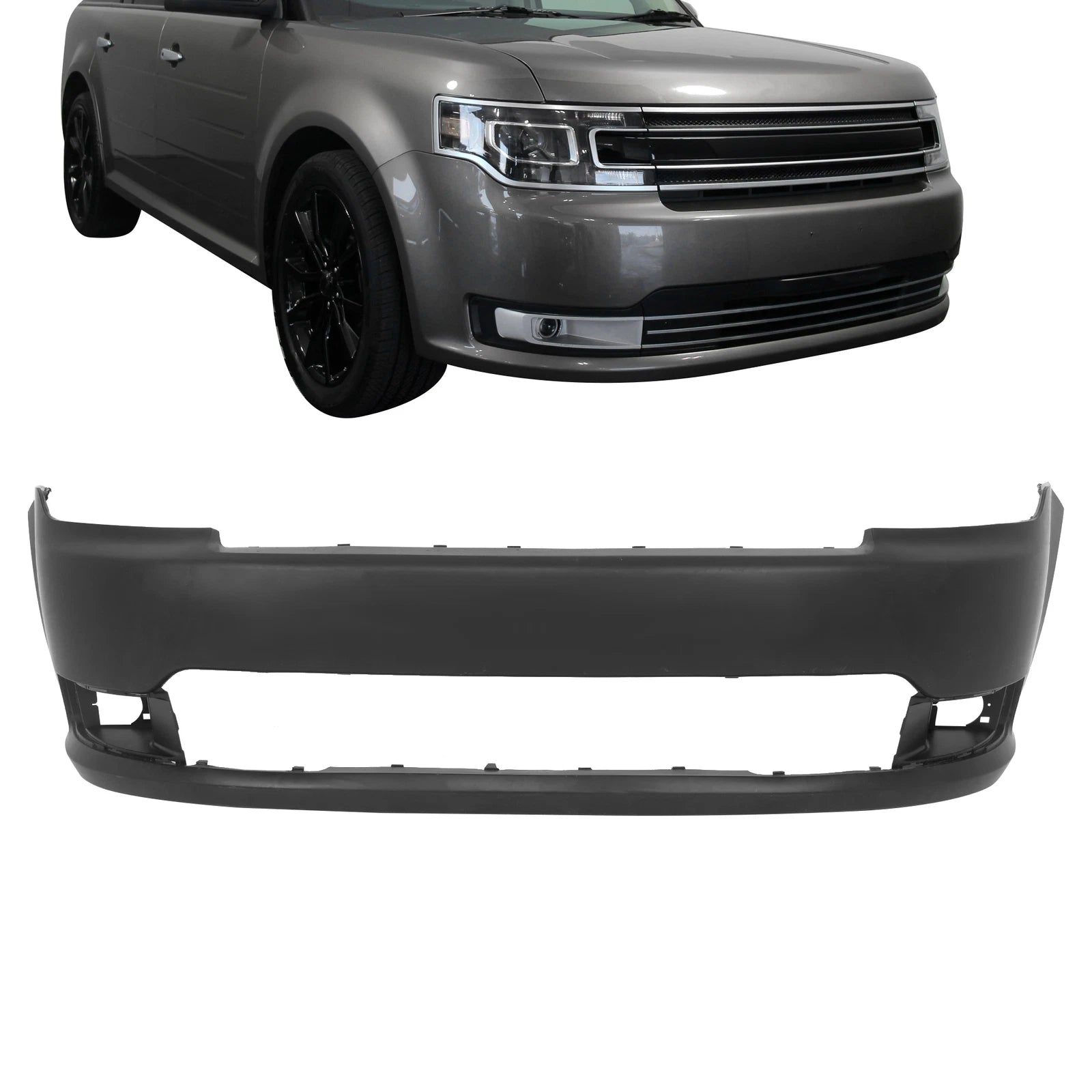 Front Bumper Cover for Ford Flex (2013–2019) - Plastic Primed
