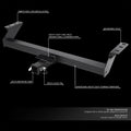 Class-3 Trailer Rear Bumper Tow Hitch Receiver 2" for Ford Ranger (2012–2018)