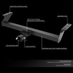 Class-3 Trailer Rear Bumper Tow Hitch Receiver 2" for Ford Ranger (2012–2018)