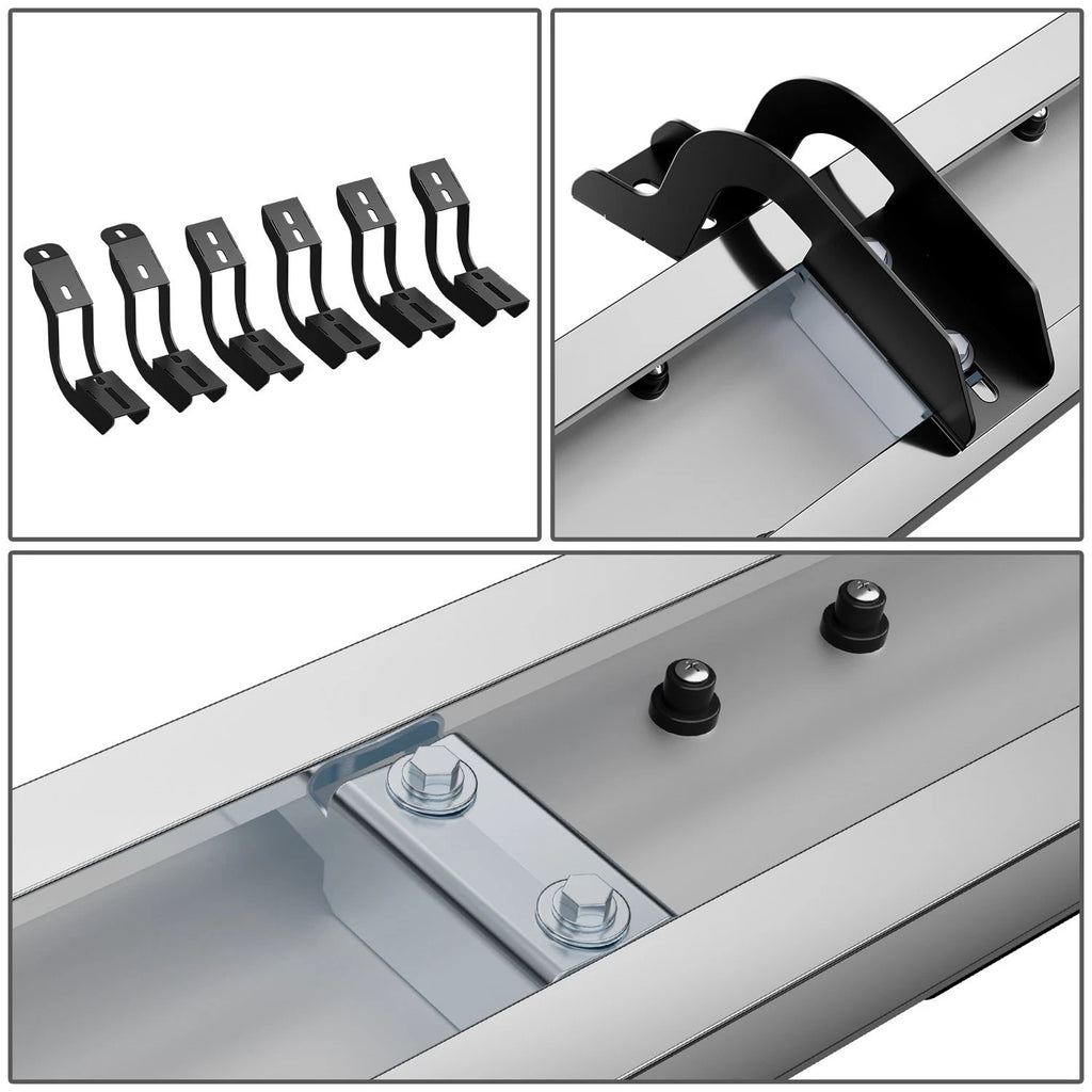 Set of 2 Stainless Steel Flat Running Boards for Toyota Tundra (2007–2021)