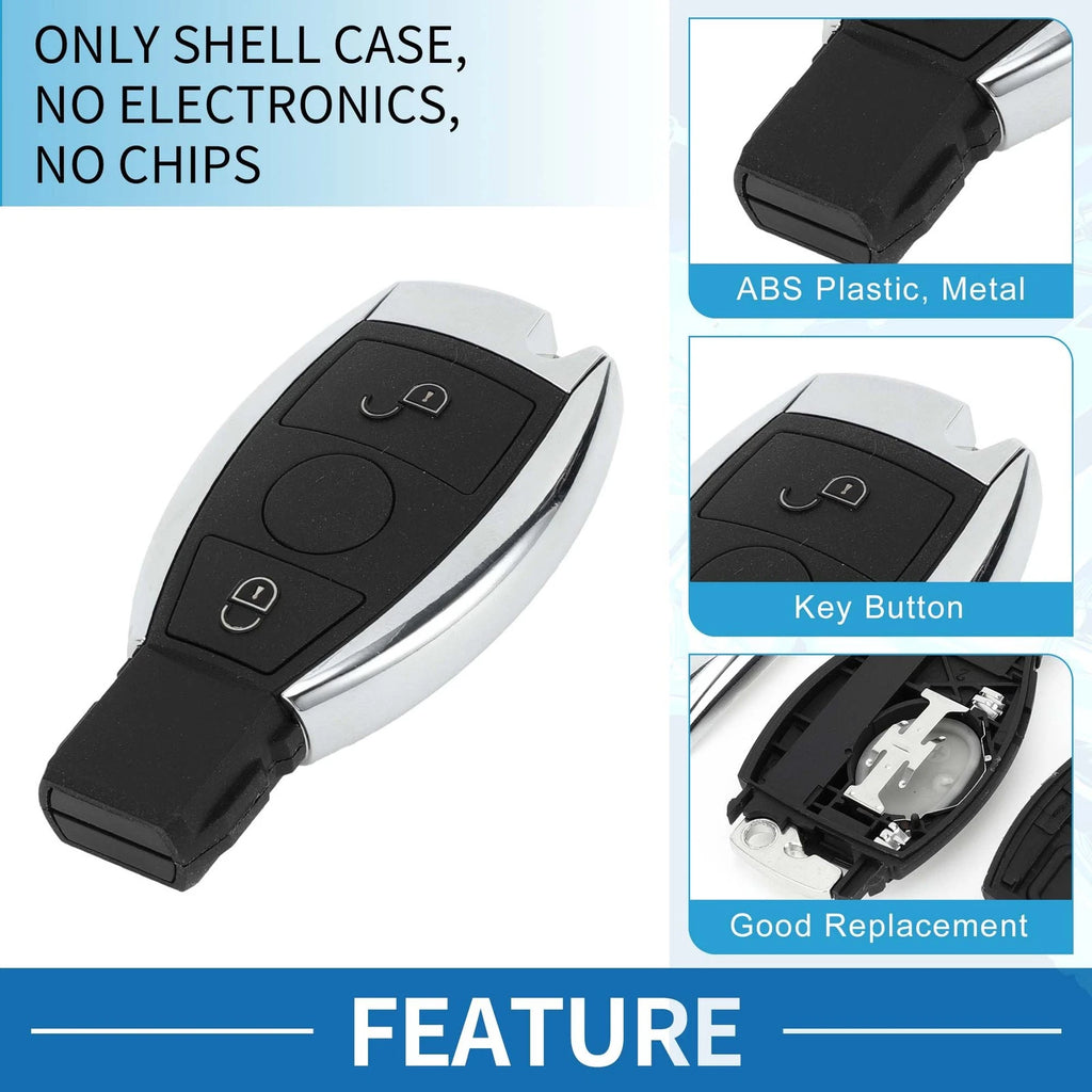 2 Button Keyless Entry Remote Key Shell Case for Mercedes-Benz A Class (2004–2010)