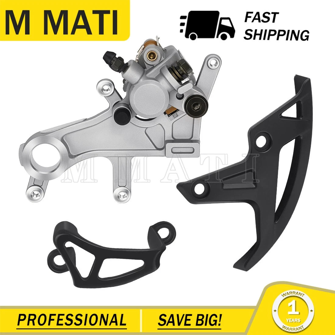 Rear Brake Caliper & Cover Guard Assy for Honda CRF250X CRF450X (2004–2024)