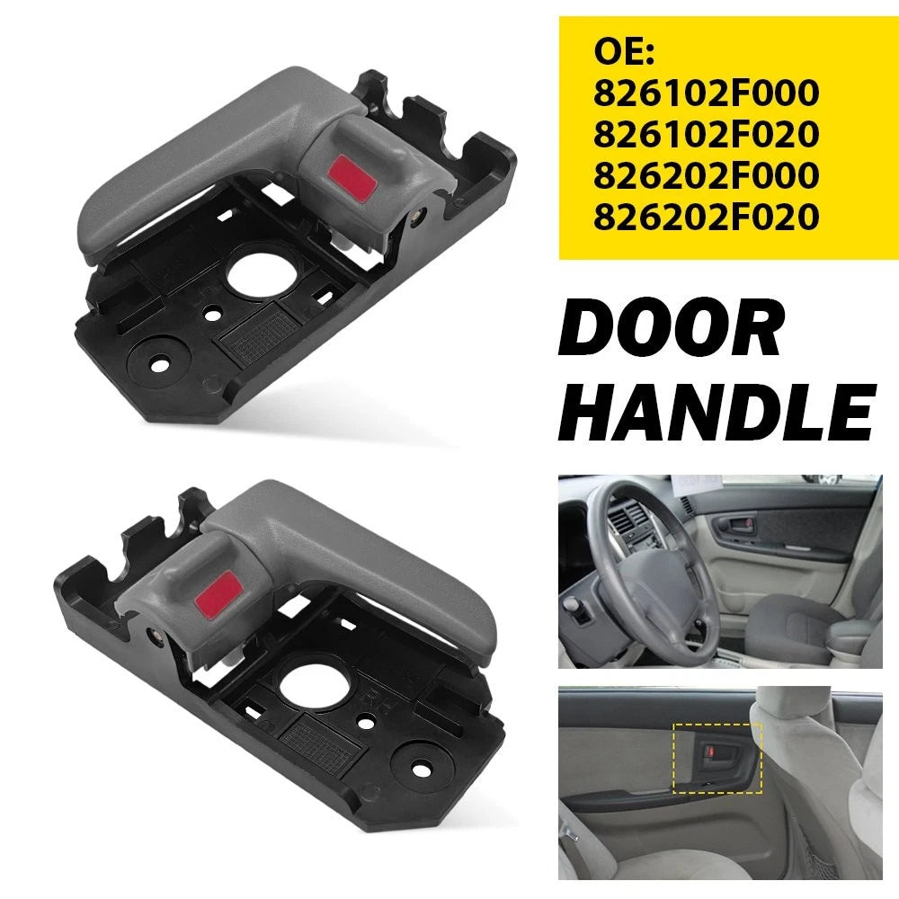 2X Gray Interior Door Handle Left+Right for KIA Spectra/Spectra5 (2004–2009)