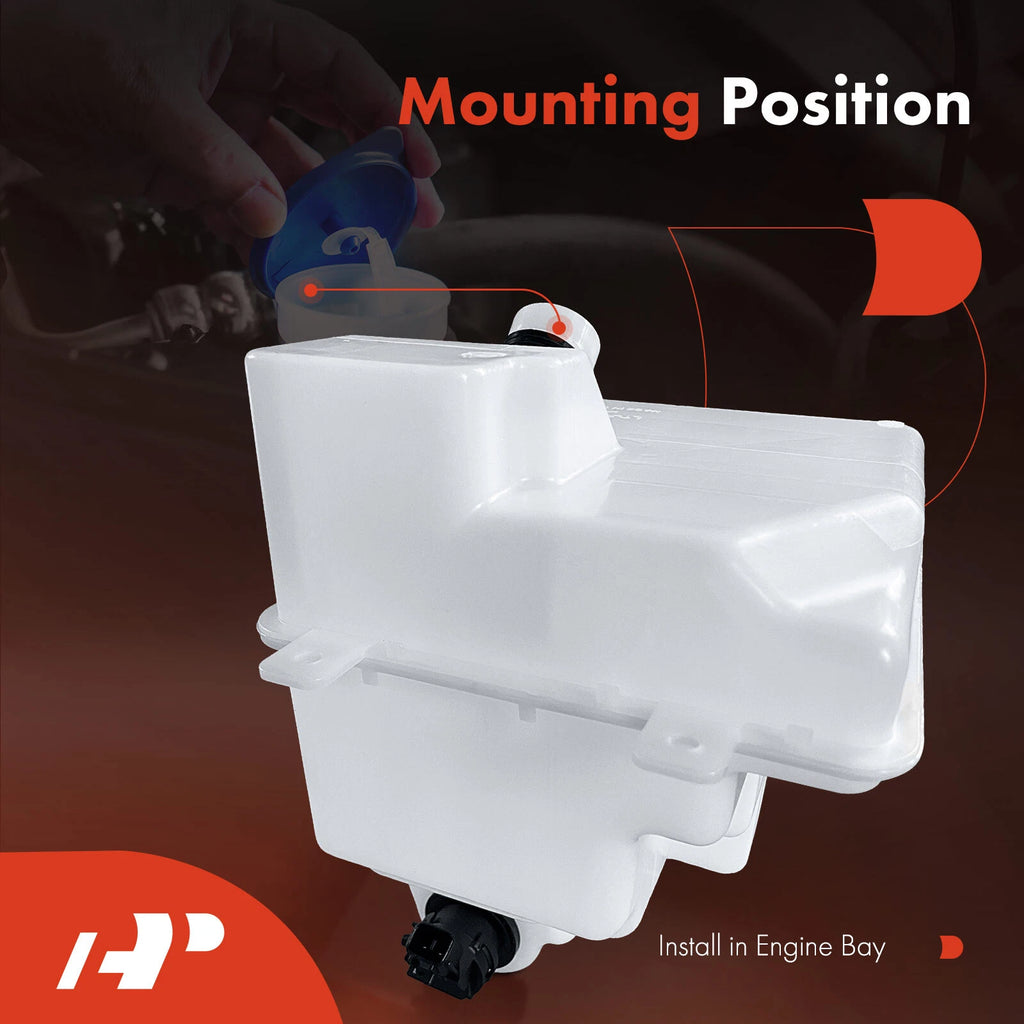 Windshield Washer Reservoir with Cap & Pump for Ford Fusion (2010-2012)