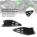 Real Carbon Fiber Foot Protection Board for Kawasaki ZX-6R 636 (2019–2025)