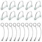 10Pcs D-TYPE Lock Pin & Rope Safety Coupler Pin for Trailers