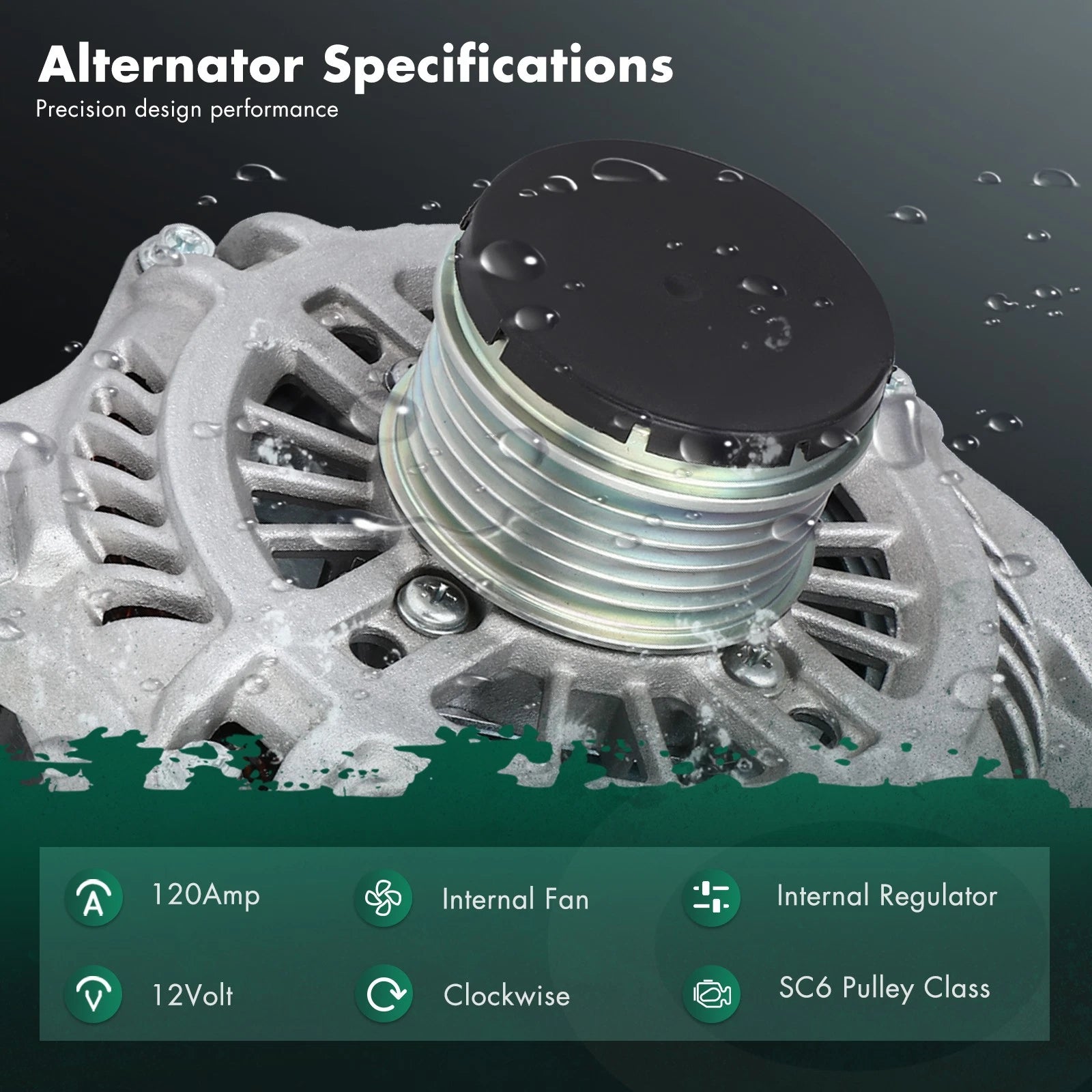Alternator 11377 for Mitsubishi Lancer (2008–2010) 2.0L, 2.4L