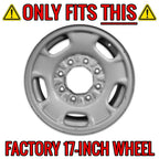 Wheel Skins Chrome Rear 17 Inch 8 Lug Replacement for Chevy Silverado 2500 HD (2007–2019)