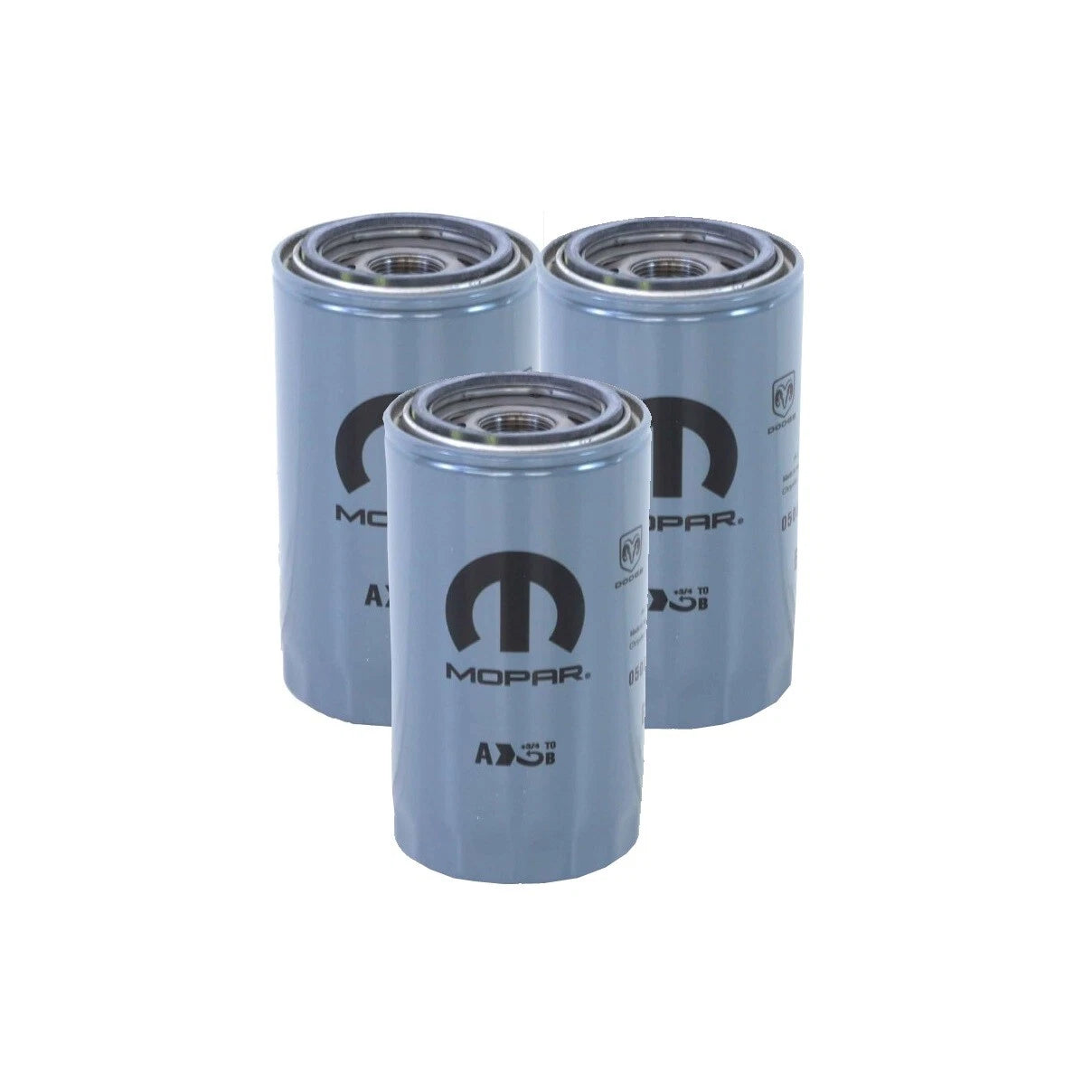 Set of 3 Engine Oil Filters for Dodge Ram Diesel (EOBD)