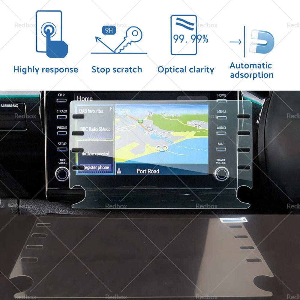 Tempered Glass Touchscreen Protector for Toyota HiLux (2021–2022)