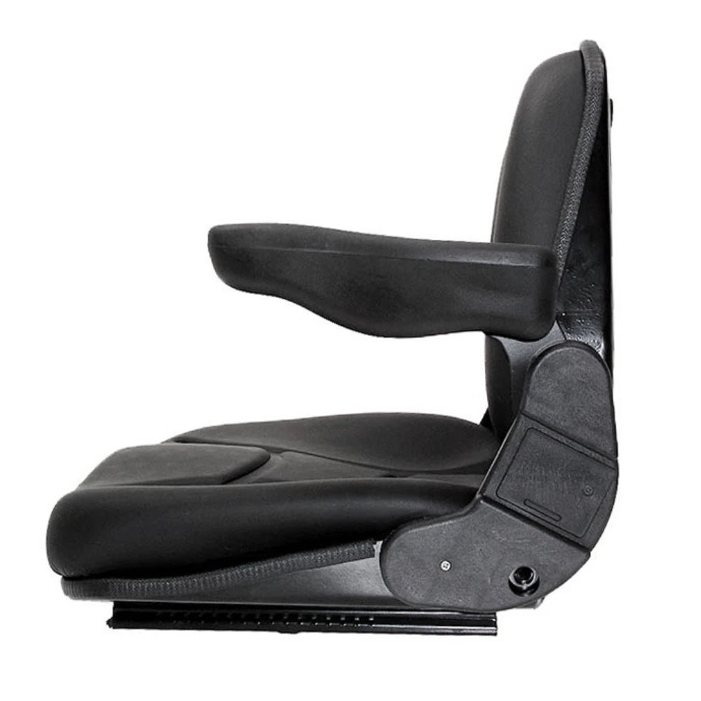 TS1100C Black Cloth Seat with Folding Back & Arms for John Deere, Bobcat