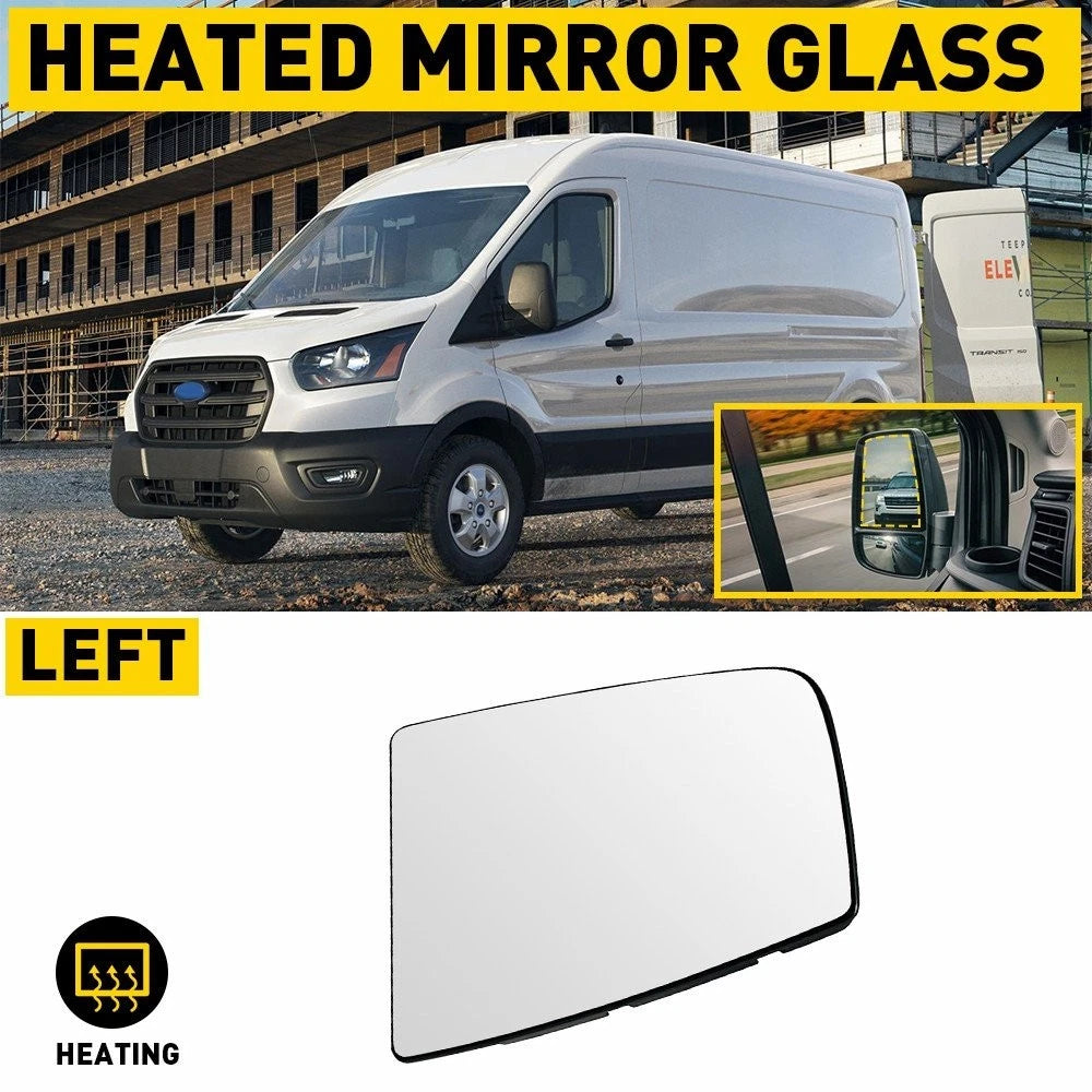 Heated Mirror Glass Upper Left Driver Side for Ford Transit-150 (2015–2022)