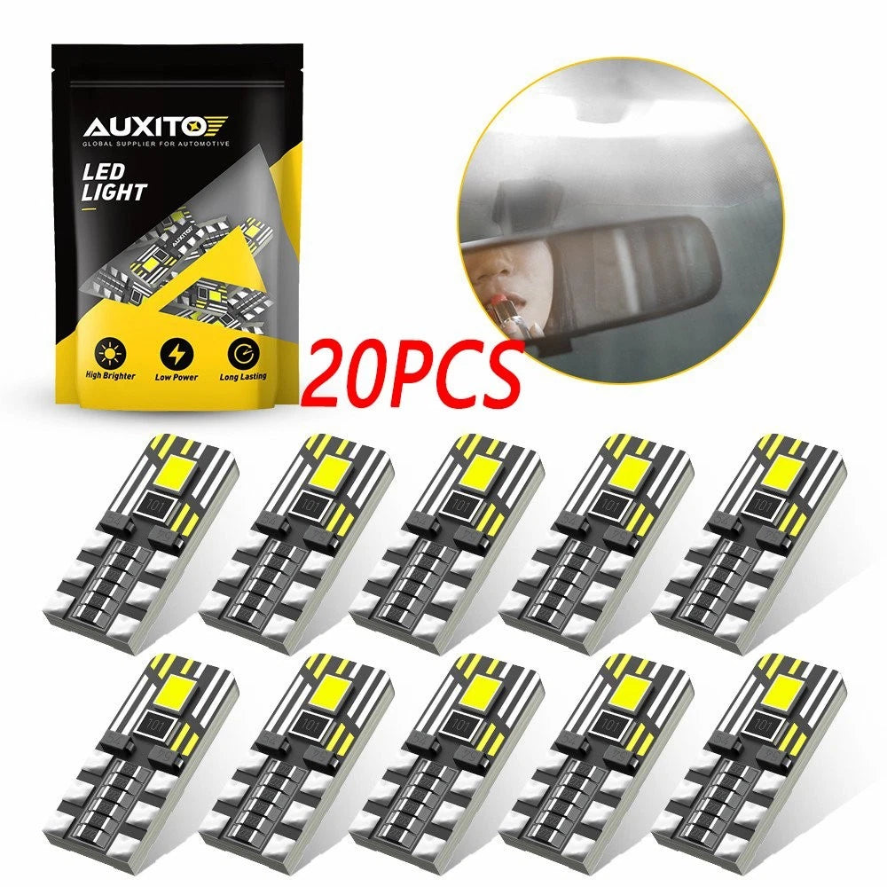 2X AUXITO T10 194 168 2825 W5W LED License Plate Light for