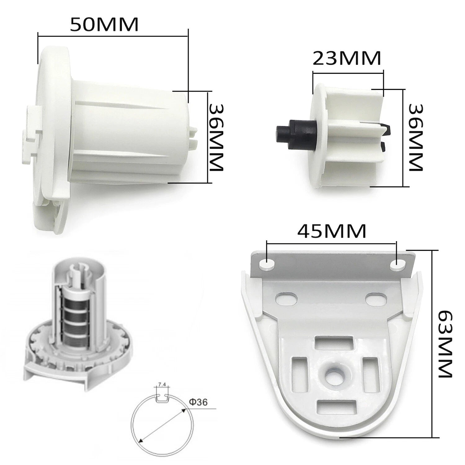 Sunshade Roller Blinds Bracket for 38mm Tube