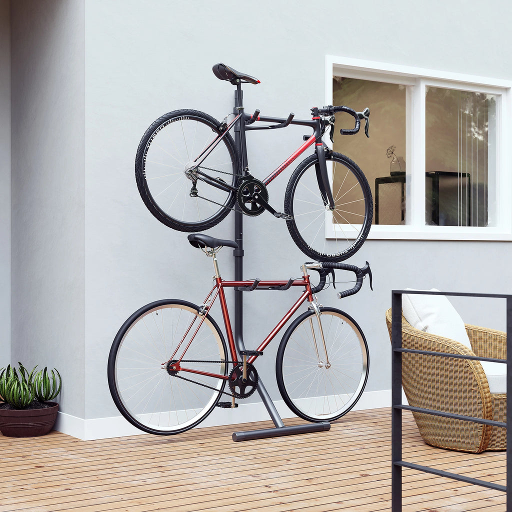 2 Bike Storage Rack for Vertical Gravity Hang (Adjustable Arm)
