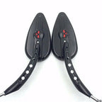 Black Skull Side Mirrors for Harley Dyna Super Glide (2006–2017)