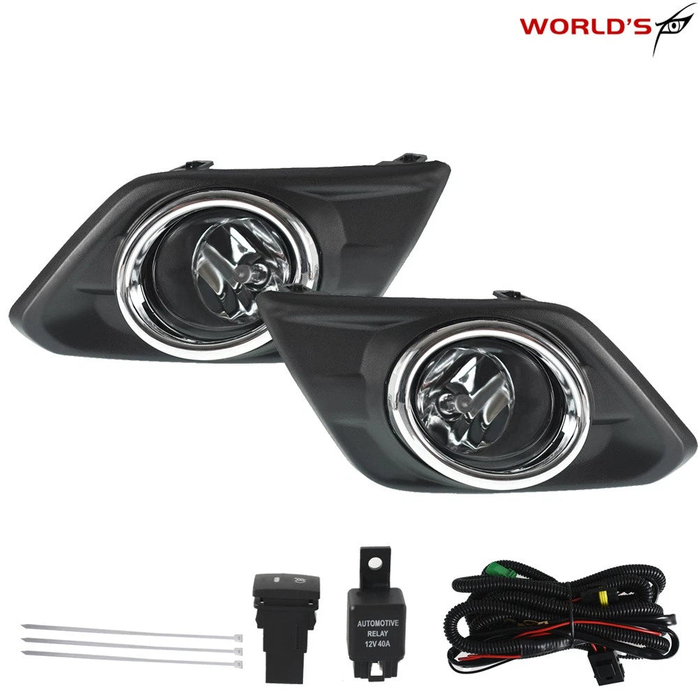 Chrome Lens Fog Light Driving Lamp Set for Nissan Rogue (2014–2016)
