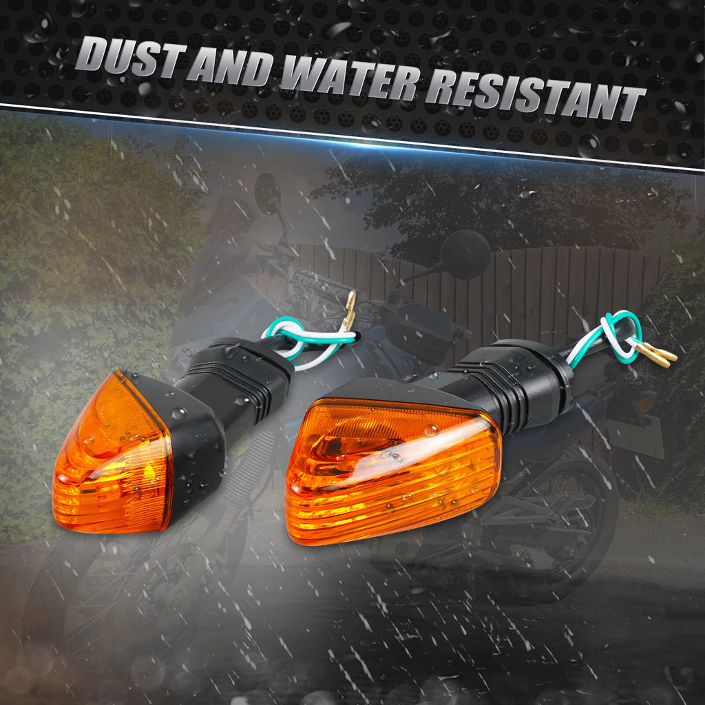 Front Rear Turn Signal Light Indicator Amber for Kawasaki KLR 650 (2008–2017)