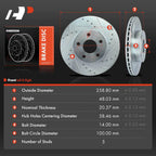 Front Drilled Brake Rotors for Chevy Cavalier for Buick and Pontiac (1992-2005)