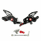 Aluminum Rearsets Footpeg Pedals for Kawasaki Z125 Pro (2016–2019) Black T9