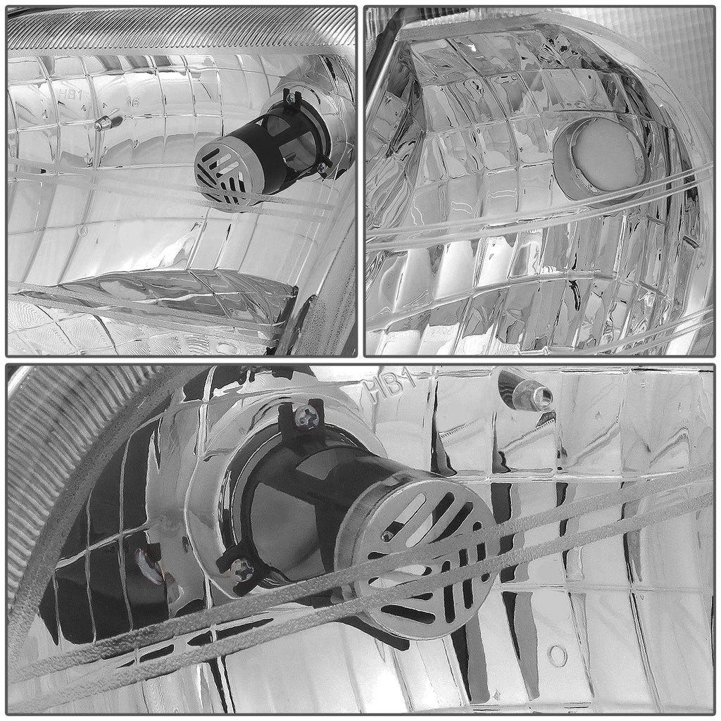 Chrome/Amber Side Turn Signal Headlights for Chevy Venture (1997–2005)