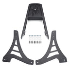 Black Flame Backrest Sissy Bar with Leather Pad for Harley Sportster (883-1200)