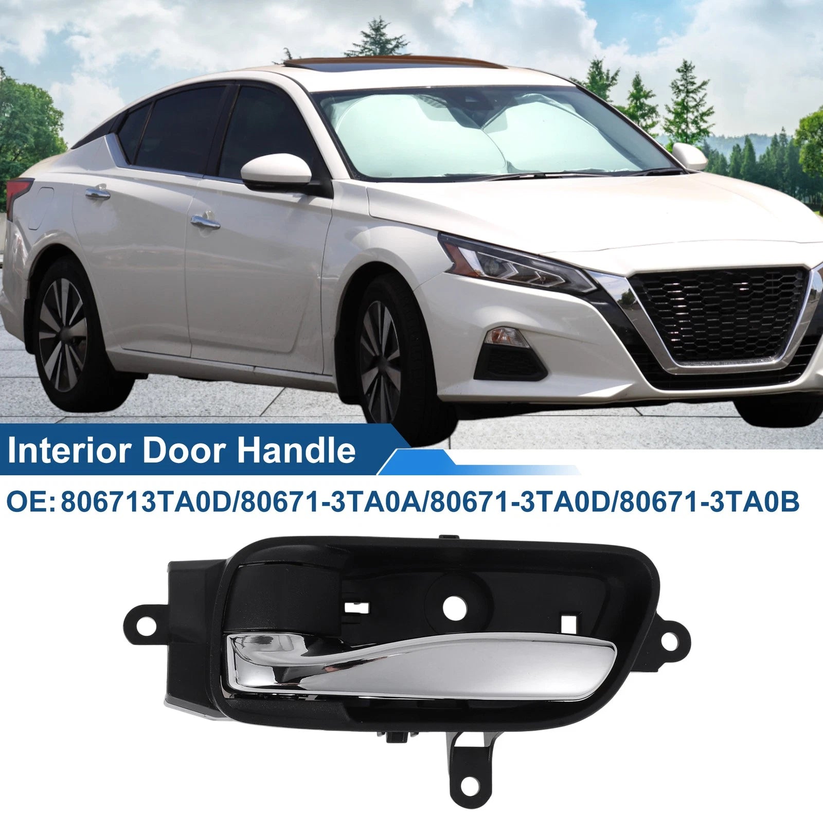 Front Passenger Side Interior Door Handle for Nissan Altima (2013–2018) No. 806713TA0D