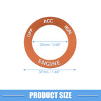 Engine Start Button Sticker for Dodge Charger Challenger (2015–2023) - Aluminum Alloy Orange