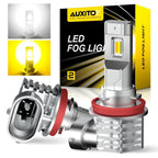 2X H11 H8 LED Fog Light Bulbs for AUXITO (CANBUS, Dual Color Yellow White)
